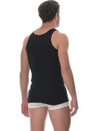 Εικόνα της Lido Underwear 201 Ανδρική Φανέλα Αμάνικη σε Μαύρο Χρώμα