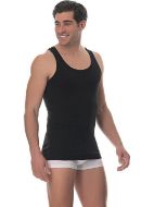 Εικόνα της Lido Underwear 201 Ανδρική Φανέλα Αμάνικη σε Μαύρο Χρώμα