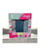 Εικόνα της 3Pack Sloggi Mini Go Crush Βαμβακερά Slip Πετρόλ/Γκρι/Εμπριμέ.
