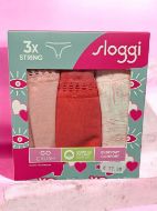 Εικόνα της 3Pack Sloggi Go Crush String Βαμβακερά Σομόν/Κοραλί/Εμπριμέ.