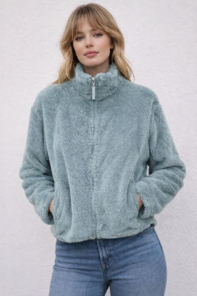 Εικόνα της Noidinotte Φυστικί Κοντό Φλις Ρομπάκι Με Φερμουάρ.