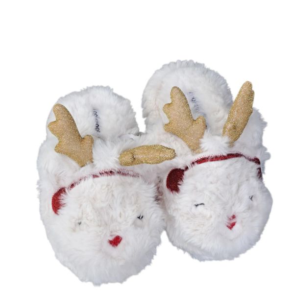 Εικόνα της Noidinotte Εκρού Χνουδωτές Παιδικές Παντόφλες.