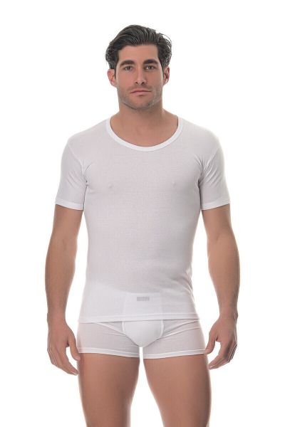 Εικόνα της Lido Underwear Ανδρική Φανέλα Κοντομάνικη σε Λευκό Χρώμα 470-L