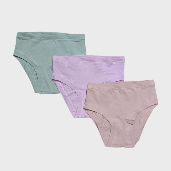 Εικόνα της 3Pack  Ider Παιδικά Βαμβακερά Slip Nude Ροζ/Λεβάντα/Μέντα Πράσινο.