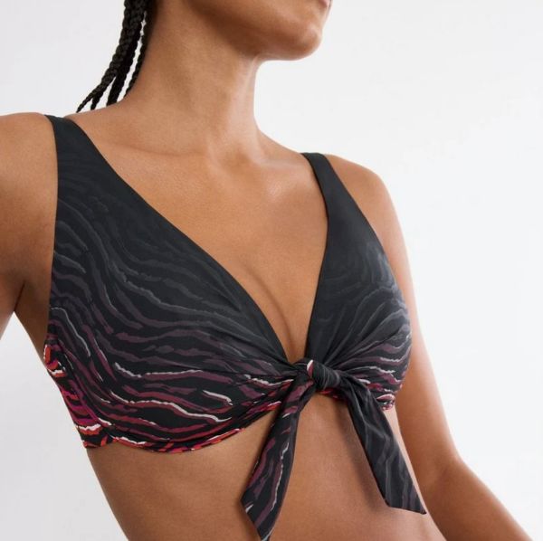 Εικόνα της Triumph Summer Wild W  Bikini Top Μαύρο Με Μπανέλες.