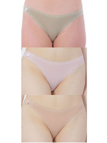 Εικόνα της MEI Βαμβακερά Γυναικεία Slip 3Pack Pastel 204030