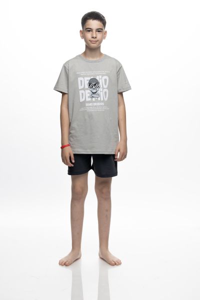 Εικόνα της Galaxy Βαμβακερή Γκρι Εφηβική Πιτζάμα.