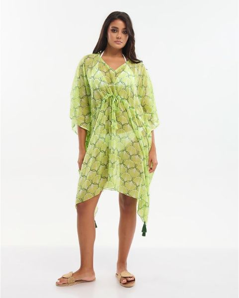 Εικόνα της Ble Resort Collection Καφτάνι Λαχανί.