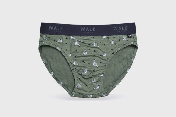 Εικόνα της Walk Bamboo Χακί Εμπριμέ Ανδρικό Slip.