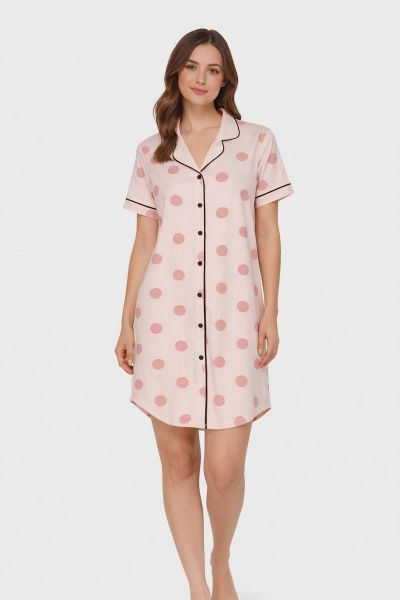 Εικόνα της Elite Βαμβακερή Ελαστική Κουμπωτή Πουκαμίσα Ροζ.