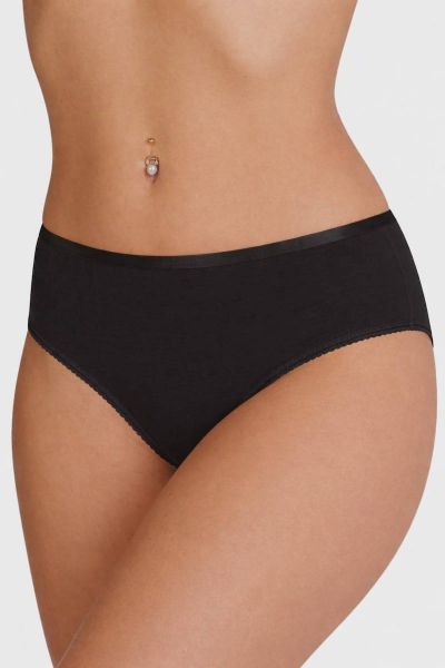 Εικόνα της Elite Plus Size Brazil Ψηλόμεσο Μαύρο, Με Δαντέλα Πίσω.