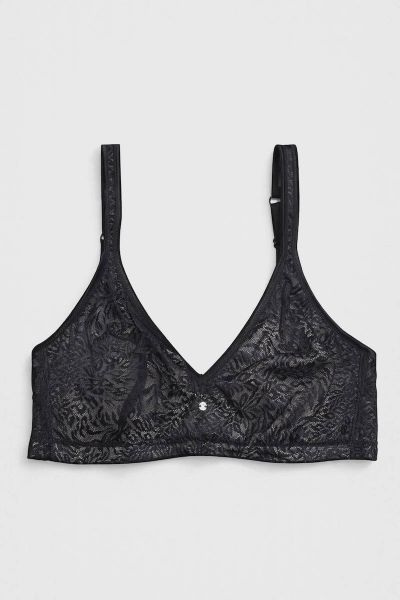 Εικόνα της Bestform Μαύρο Σουτιέν Χωρίς Μπανέλες, Χωρίς Επένδυση, Με Δαντέλα.