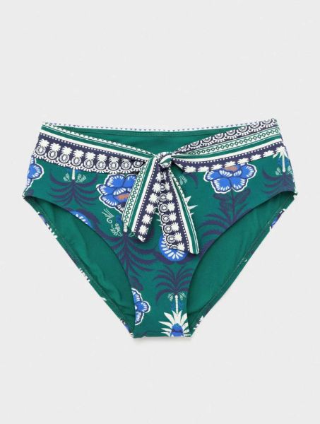 Εικόνα της Gisela Πράσινο Εμπριμέ Bikini Slip.