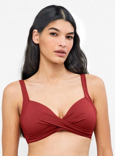 Εικόνα της Gisela Μπορντό Bikini Top Χωρίς Μπανέλες, Με Ελαφριά Επένδυση.