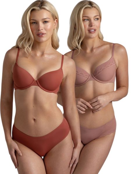 Εικόνα της 2Pack Dorina Jana Pink/brown Σουτιέν με Ελαφριά Ενίσχυση & Μπανέλες FXTT0121ME033-2X0530