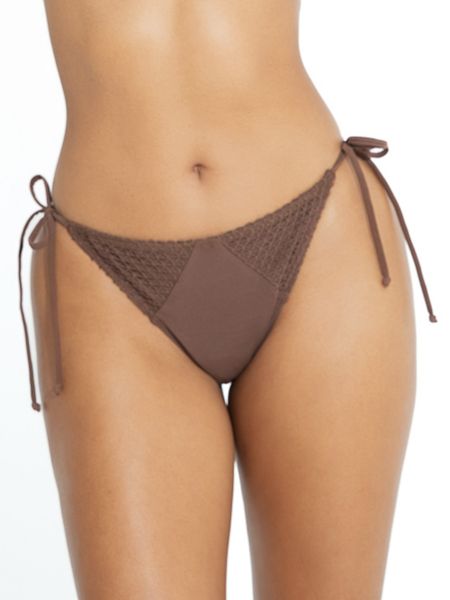 Εικόνα της Bluepoint Bikini Slip με Κορδονάκια Καφε 26065033-18