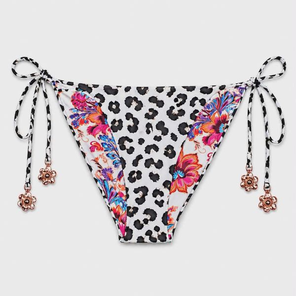 Εικόνα της Blu4u Εκρού Double Face Bikini Slip Δετό.
