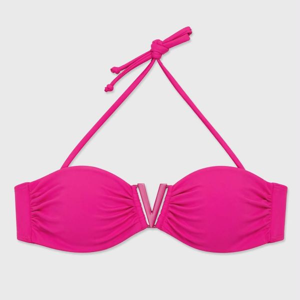 Εικόνα της Bluepoint Φούξια Bikini Top Strapless Με Μπανέλες & Ενίσχυση.