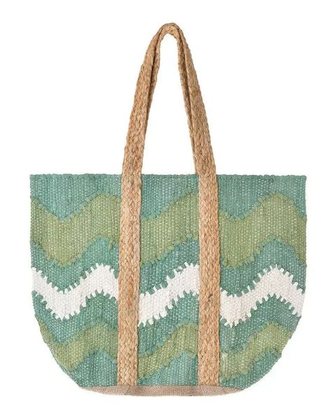 Εικόνα της Ble Resort Collection Υφασμάτινη Τσάντα Θαλάσσης Πράσινη 5-42-099-0124