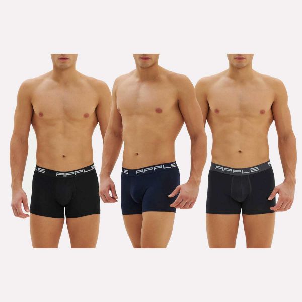 Εικόνα της Apple Boxer Ανδρικά Μποξεράκια Black, Navy, Anthracite 3Pack APP-0114965