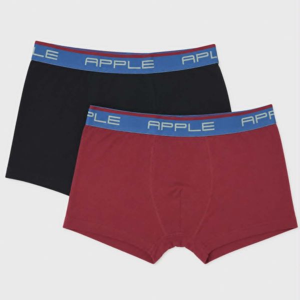 Εικόνα της 2Pack Apple Boxer Cotton Black, Apple - Blue Sea.
