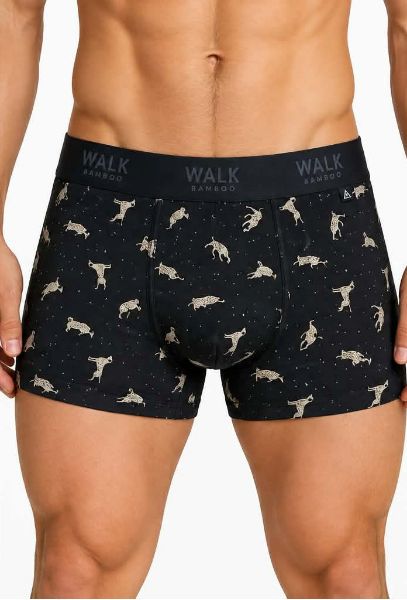 Εικόνα της Walk Bamboo Boxer Μαύρο Με Σχέδιο " Σκύλοι Δαλματίας ".