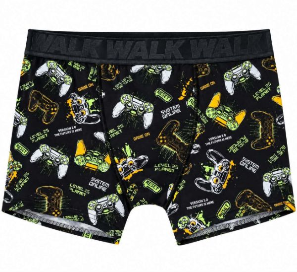 Εικόνα της Walk Βαμβακερό Μαύρο Εμπριμέ Boxer.