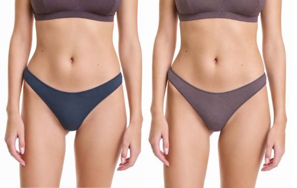 Εικόνα της 2Pack Walk Bamboo Rio Slip Μπλε Σκούρο/Μωβ.