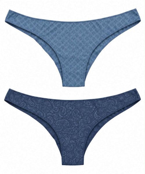 Εικόνα της 2Pack Walk Bamboo Slip Rio Εμπριμέ Σιέλ/Ραφ.