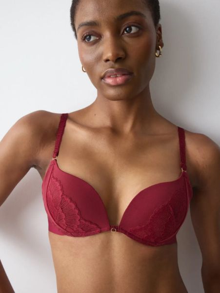 Εικόνα της Triumph Love In Lace WHU Μπορντό Push-Up Σουτιέν Με Μπανέλες.