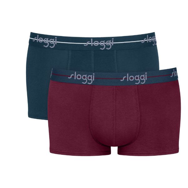 Εικόνα της Sloggi Start Hipster Ανδρικά Μποξεράκια Μπορντό/ανθρακί 2Pack 10206968-0033