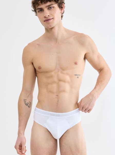 Εικόνα της 2Pack Sloggi Base Brief Λευκά Slip Ανδρικά Βαμβακερά.