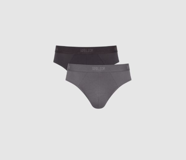 Εικόνα της 2Pack Sloggi Slip Base Brieg Γκρι Σκούρο/Ανθρακί.