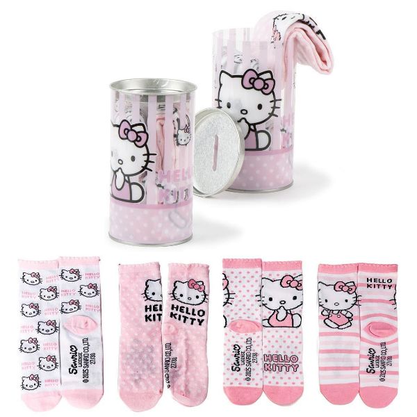 Εικόνα της 4Pack Cerda Hello Kitty Ροζ/Λευκές Κάλτσες.